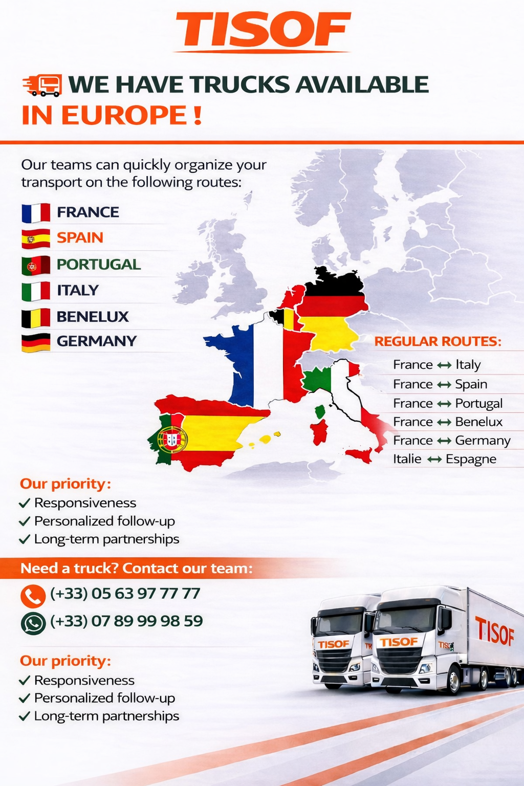 TISOF transport availability across Europe